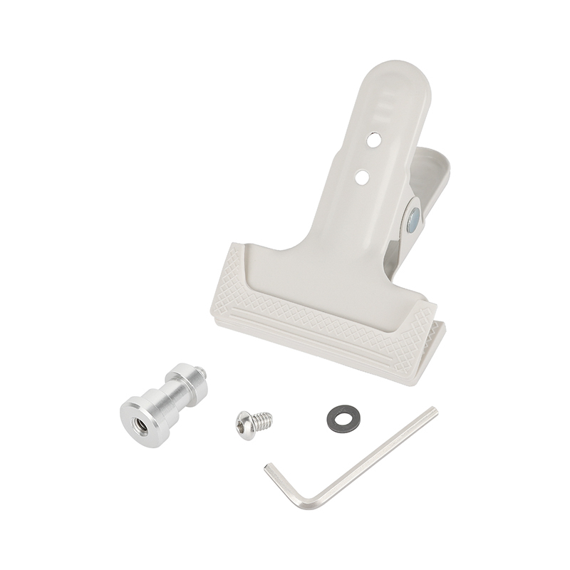 CAMVATE Spring Clip Clamp with 5/8" Pin and 1/4"-20 Screw (White)