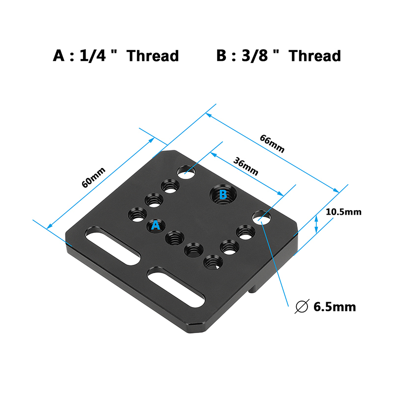 CAMVATE VCT-Style Wedge Plate with Mounting Points & Slots