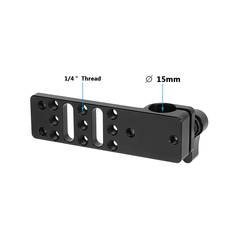 CAMVATE 15mm Rod Clamp Cheeseplate For LED Flashlight / Monitor