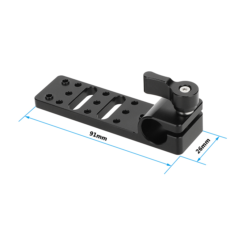 CAMVATE 15mm Rod Clamp Cheeseplate For LED Flashlight / Monitor