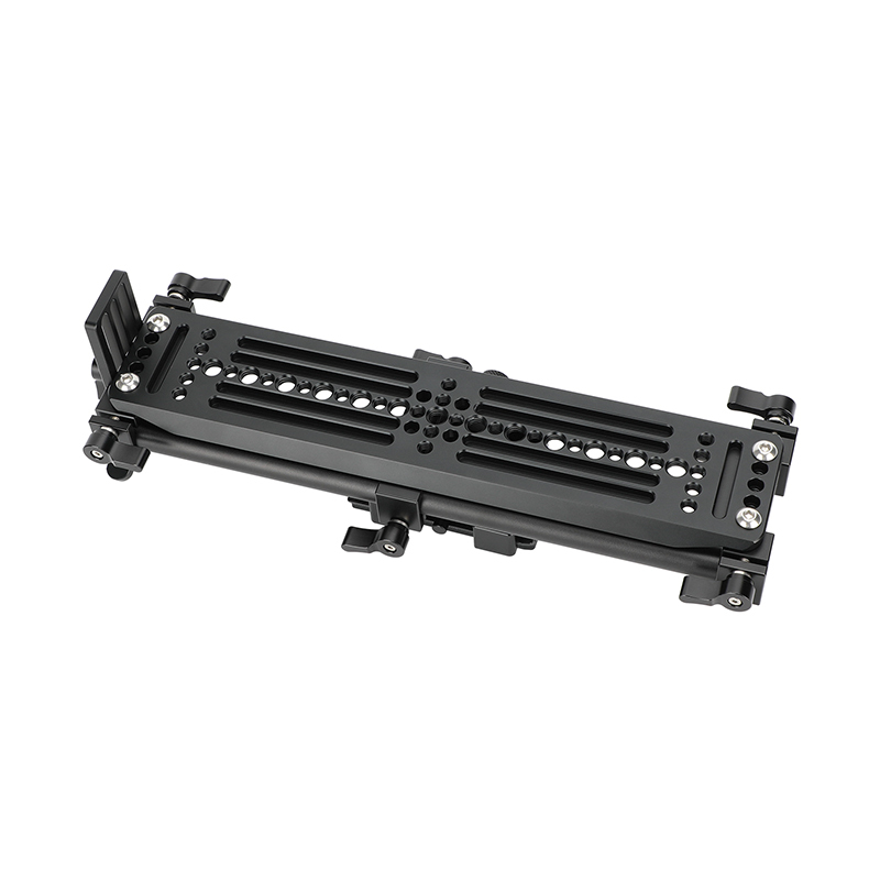 CAMVATE Manfrotto Quick Release Plate With 15mm Dual Rod Sliding Rail And Y Lens Support For Long-focus DSLR Camera