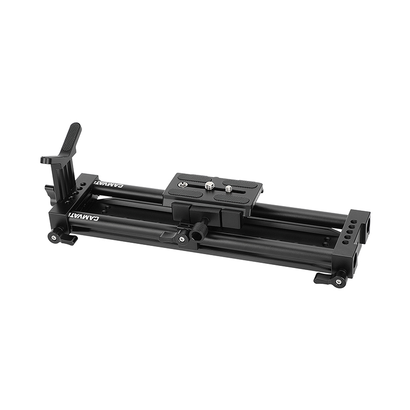 CAMVATE Manfrotto Quick Release Plate With 15mm Dual Rod Sliding Rail And Y Lens Support For Long-focus DSLR Camera