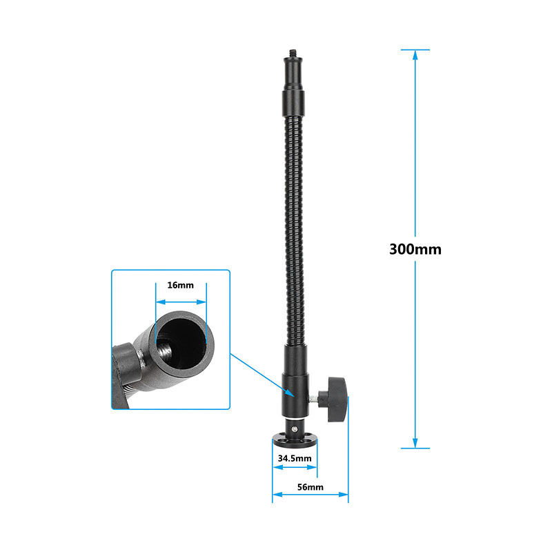 CAMVATE Flex Gooseneck Arm with 1/4"-20 Screw & Wall / Table / Ceiling Mount