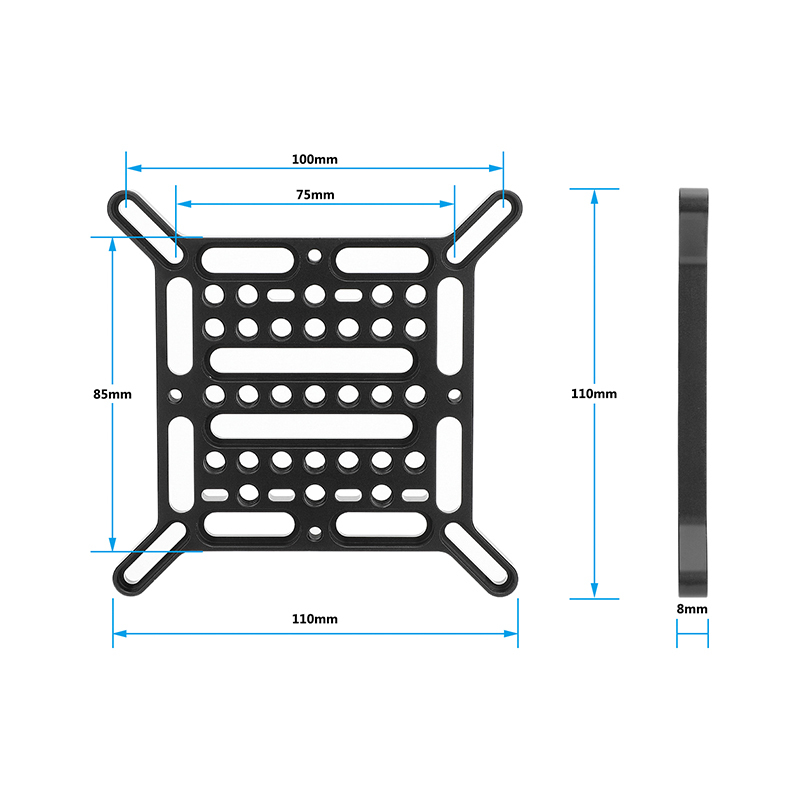 CAMVATE Multipurpose Cheese Plate with 75 x 75mm & 100 x 100mm VESA Mount