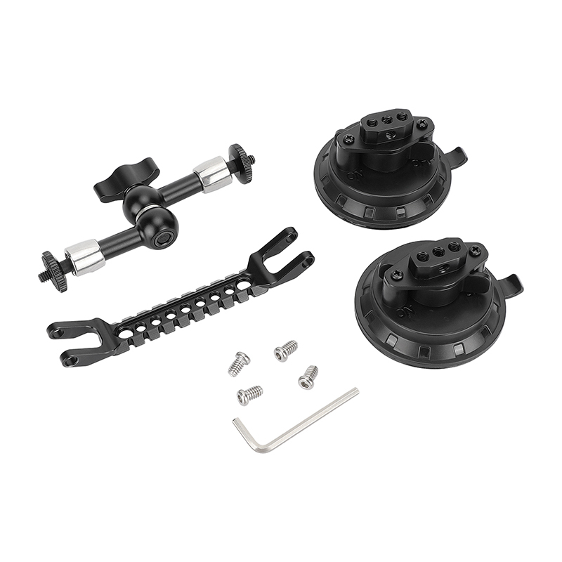 CAMVATE Dual Suction Cup Camera Mount with Articulating Arm
