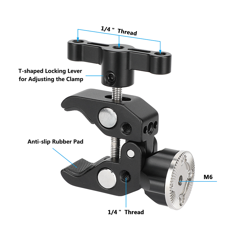 CAMVATE Multi-purpose Super Crab Clamp with ARRI Rosette Mount