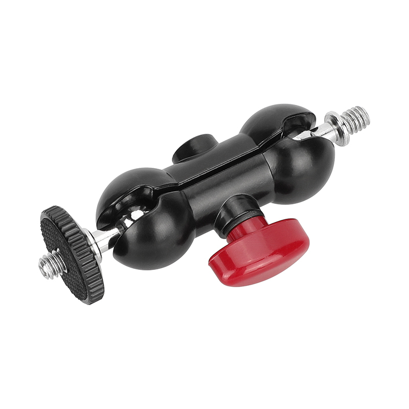 CAMVATE Mini Ball Head Extension Arm with 1/4"-20 Mounting Stud (Red Lever)