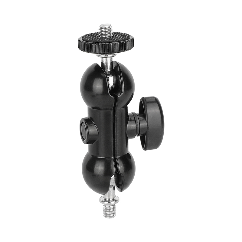 CAMVATE Mini Ball Head Extension Arm with 1/4"-20 Mounting Stud (Black Lever)