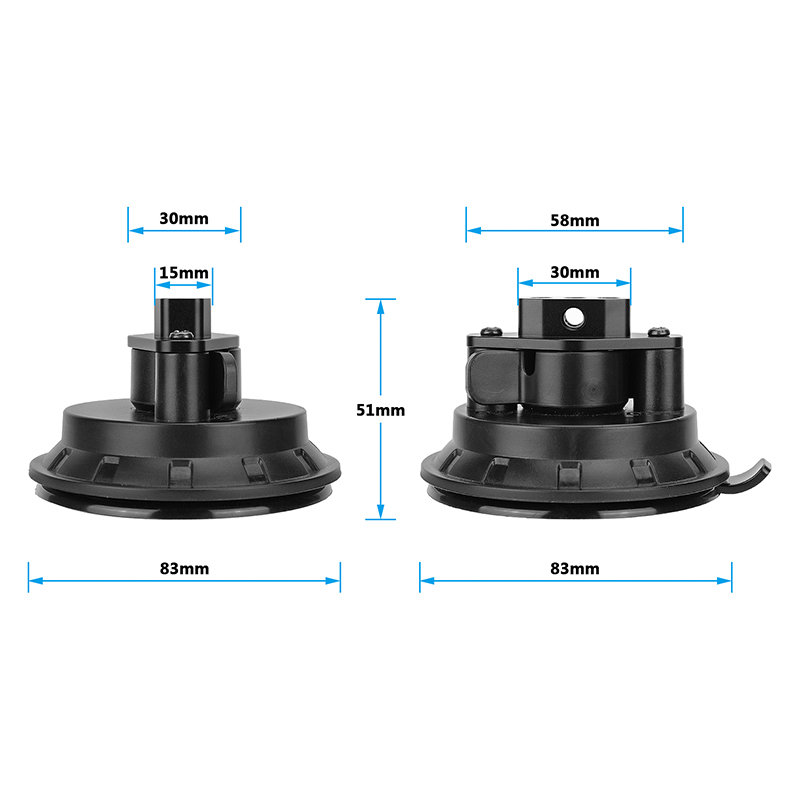 CAMVATE Dual Suction Cup Camera Mount with Swivel Ball Heads