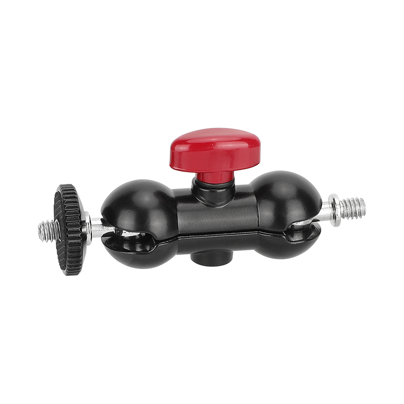 CAMVATE Mini Ball Head Extension Arm with 1/4"-20 Mounting Stud (Red Lever)