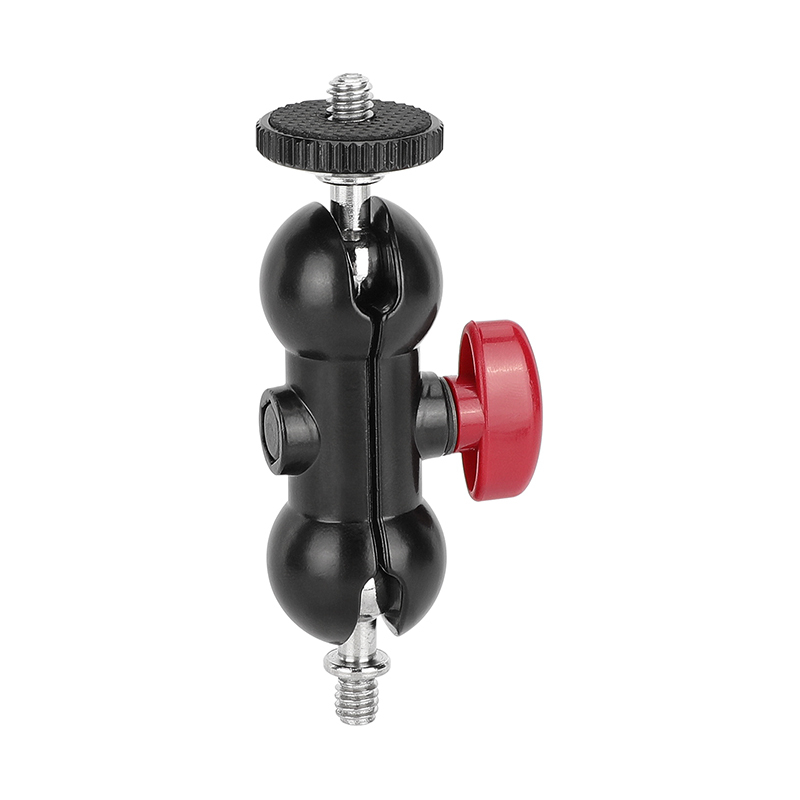 CAMVATE Mini Ball Head Extension Arm with 1/4"-20 Mounting Stud (Red Lever)