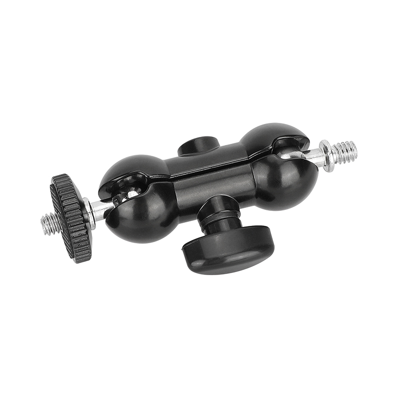 CAMVATE Mini Ball Head Extension Arm with 1/4"-20 Mounting Stud (Black Lever)