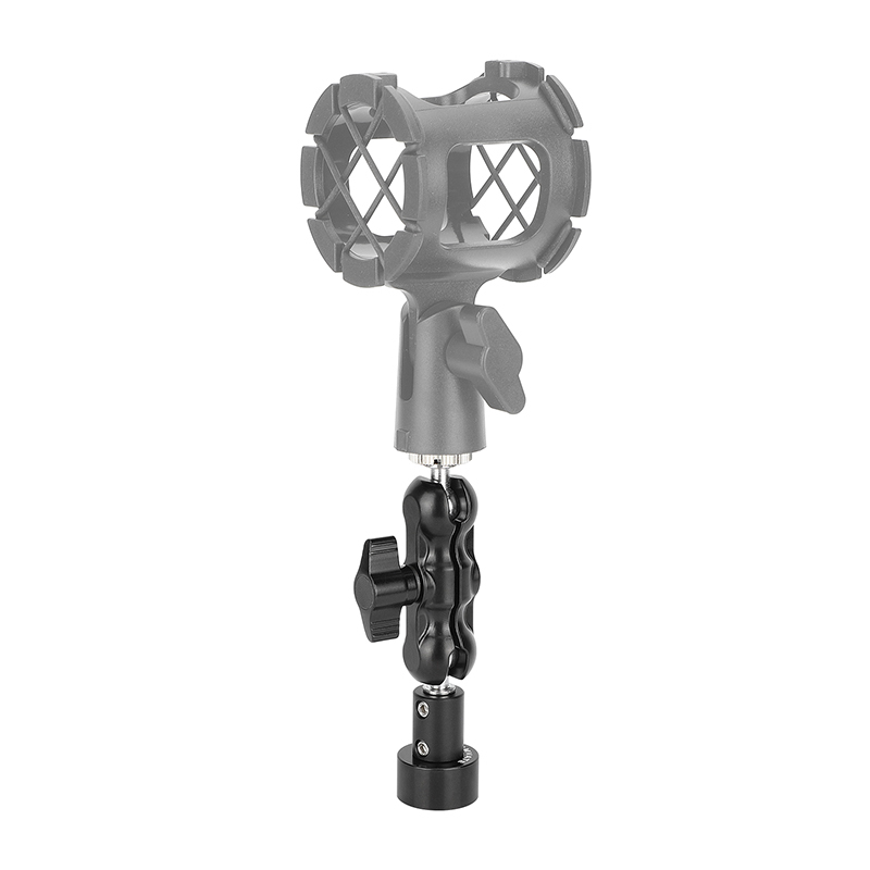 CAMVATE Mini Ball Head Mount Microphone Clamp Adapter
