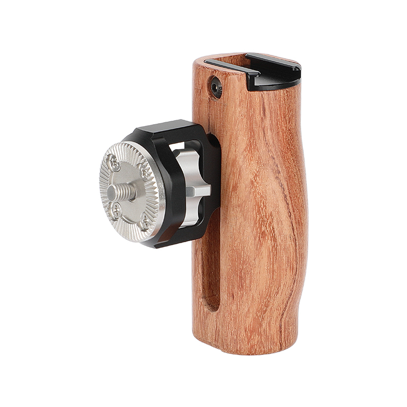 CAMVATE Wooden Handgrip with ARRI-Style Rosette M6 Male Mount