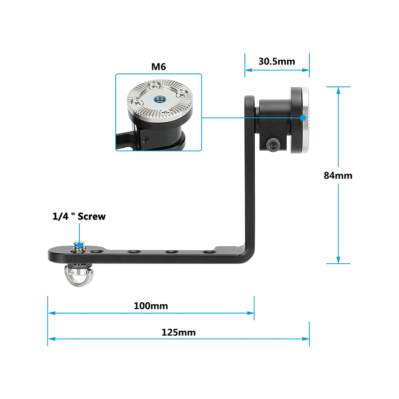 CAMVATE  L-Shaped Bracket with ARRI-Style Rosette Mount