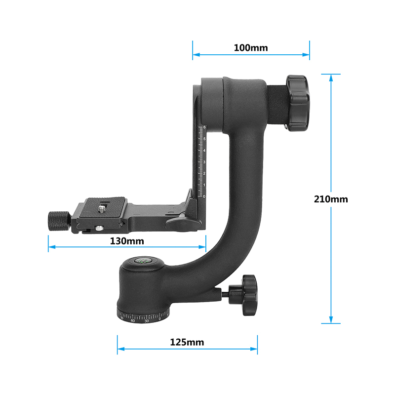 CAMVATE Gimbal Tripod Head with Arca-Type Quick Release Plate