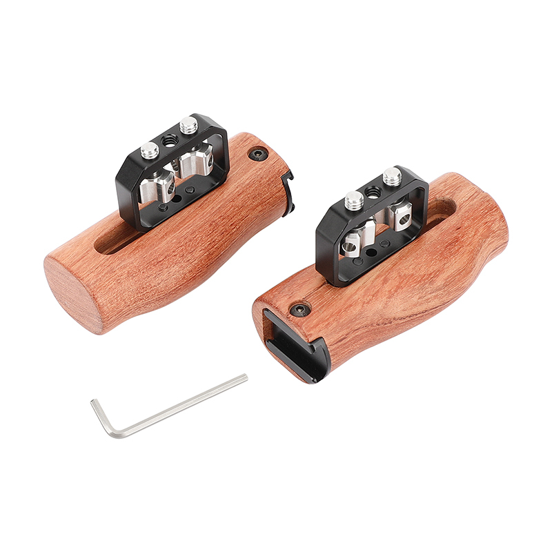 CAMVATE Wooden Handgrip with 1/4"-20 Thumbscrews (A Pair)