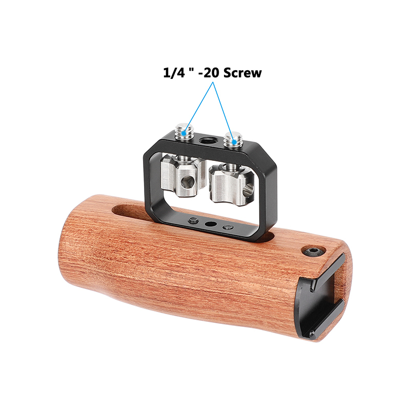 CAMVATE Wooden Handgrip with 1/4"-20 Thumbscrews