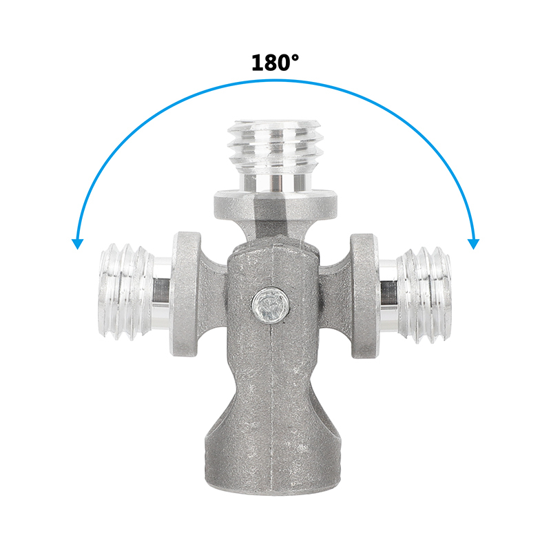 CAMVATE Adjustable Survey Adapter with 5/8"-11 Female & Male Thread for Laser Levels (2-pack)