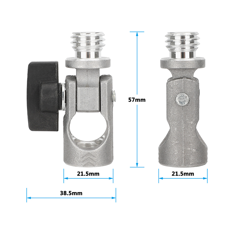 CAMVATE Adjustable Survey Adapter with 5/8"-11 Female & Male Thread for Laser Levels (2-pack)