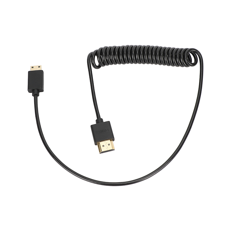 CAMVATE 4K High-Speed Mini-HDMI to HDMI Coiled Cable