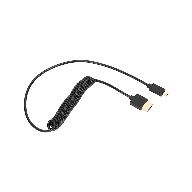 CAMVATE 4K High-Speed Micro-HDMI to HDMI Coiled Cable