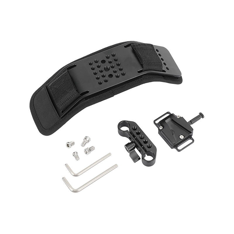 CAMVATE Shoulder Pad with V-Mount Adapter & 15mm LWS Rod Clamp