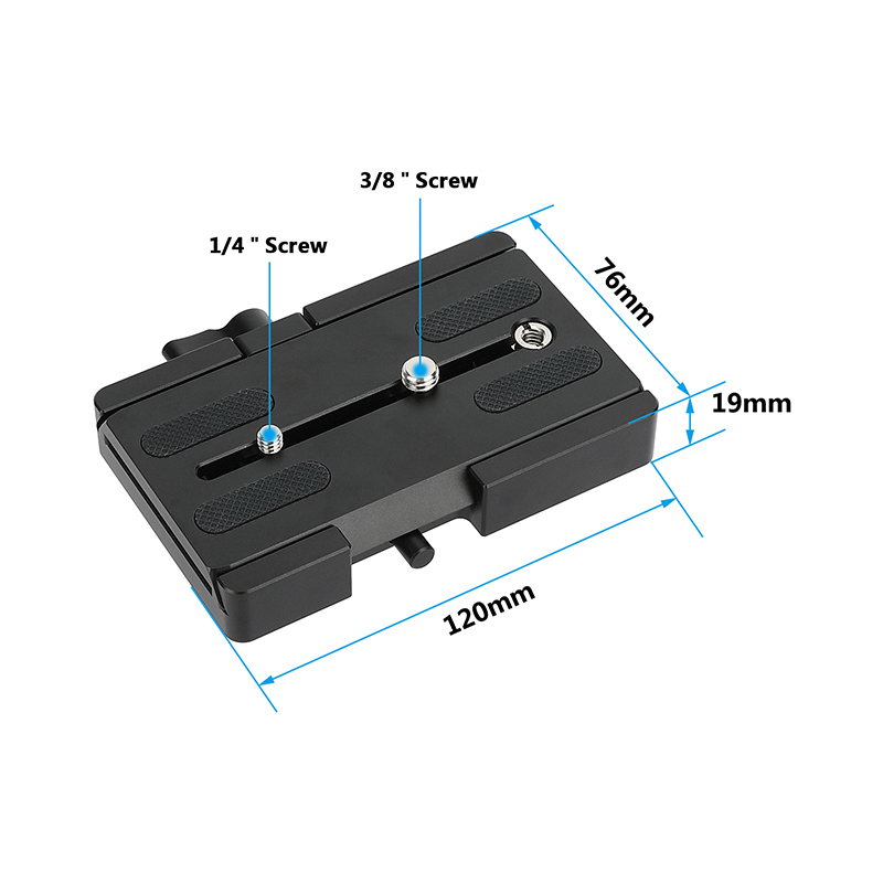 CAMVATE ARRI-Style Dovetail Camera Mount Plate with Clamp Base