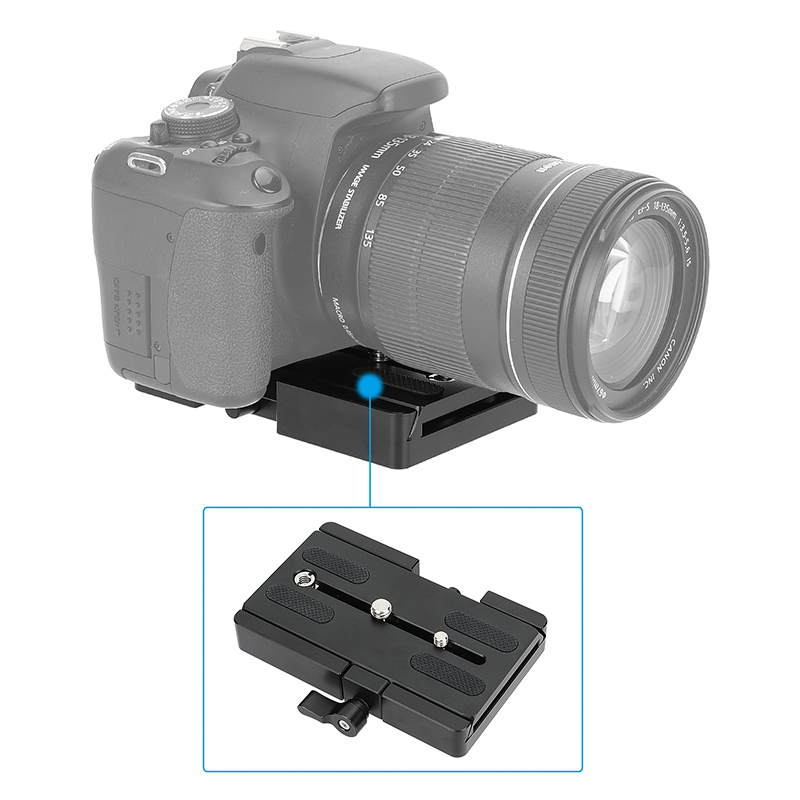 CAMVATE ARRI-Style Dovetail Camera Mount Plate with Clamp Base