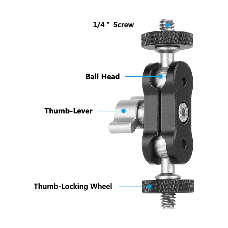 CAMVATE Mini Magic Arm with Dual Ball Heads (2.9")