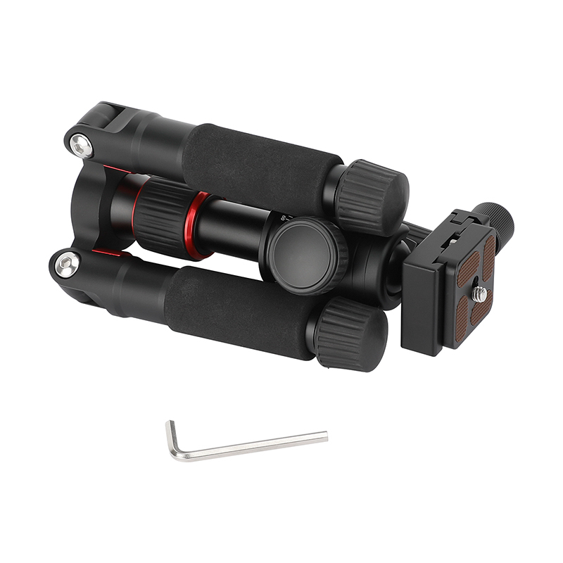 CAMVATE Mini Tabletop Tripod with Ball Head and ARCA-Type Quick Release (Red Leg Angle Lock)