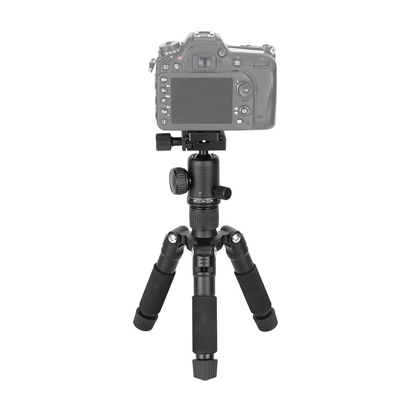 CAMVATE Mini Tabletop Tripod with Ball Head and ARCA-Type Quick Release (Black Leg Angle Lock)