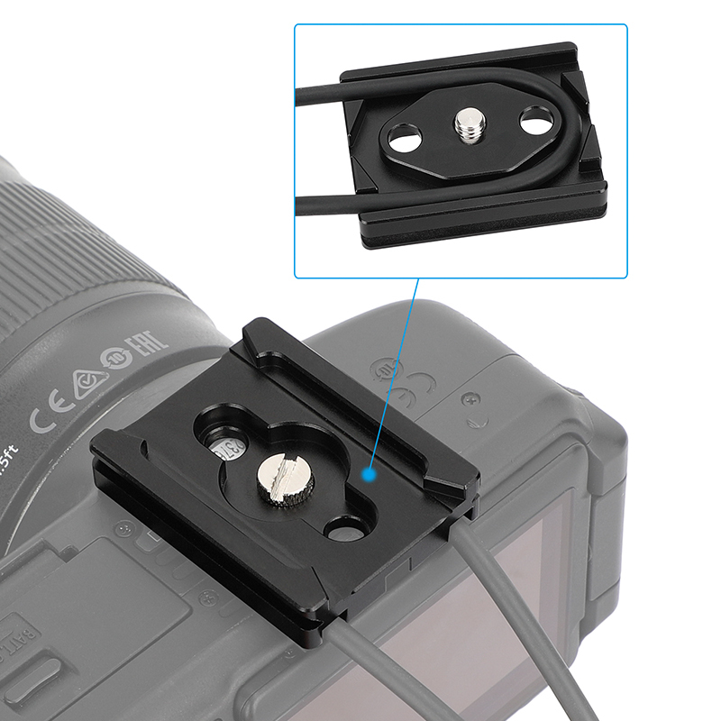 CAMVATE Arca-Type Quick Release Plate with Tether Cable Clamp