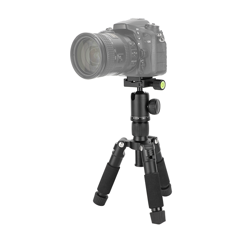 CAMVATE Mini Tabletop Tripod with Ball Head and ARCA-Type Quick Release (Black Leg Angle Lock)