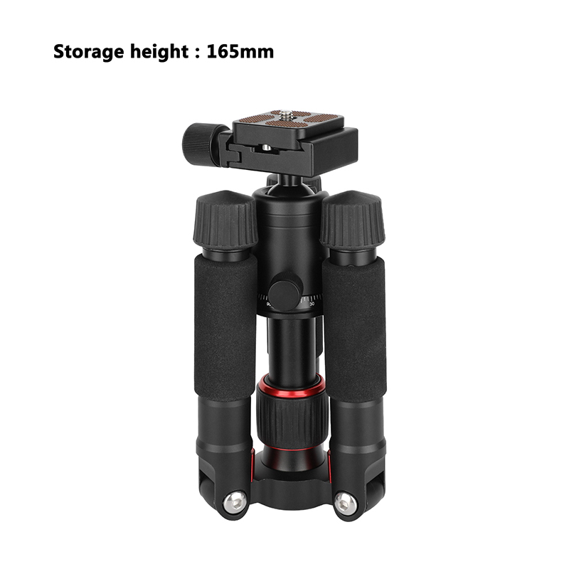 CAMVATE Mini Tabletop Tripod with Ball Head and ARCA-Type Quick Release (Red Leg Angle Lock)