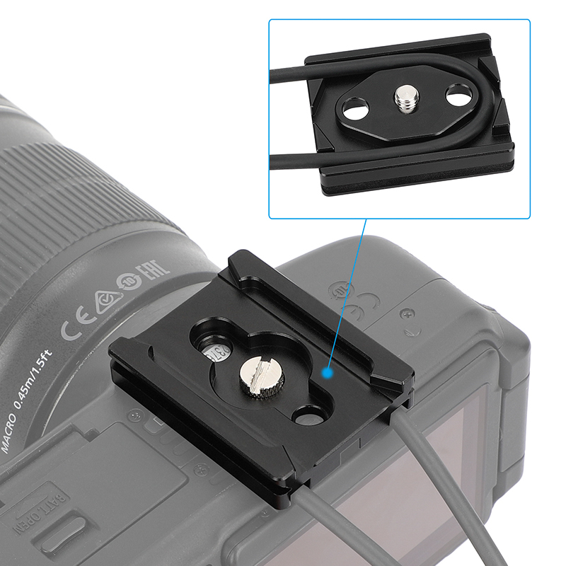 CAMVATE Arca-Type Quick Release Plate Clamp Kit with Tether Cable Clamp