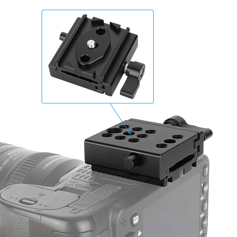 CAMVATE Arca-Type Quick Release Plate Clamp Kit with Tether Cable Clamp