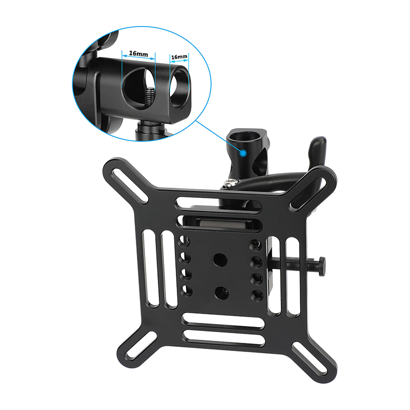 CAMVATE Adjustable VESA Monitor Mount with Quick Release V-Lock to C-Stand/Baby Pin Adapter