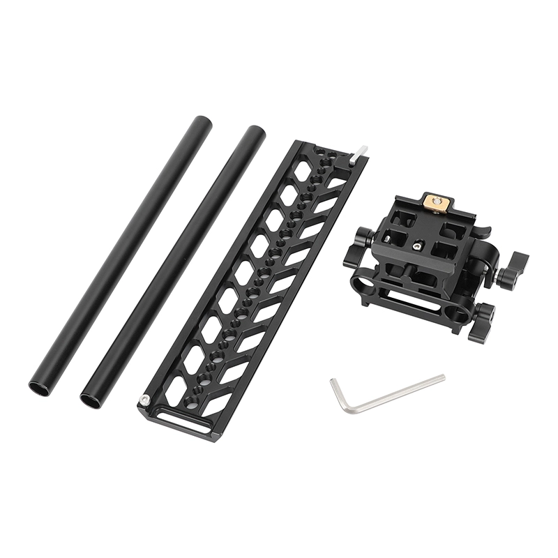 CAMVATE ARCA-Type Quick Release Clamp with Dovetail Plate & 15mm Rods
