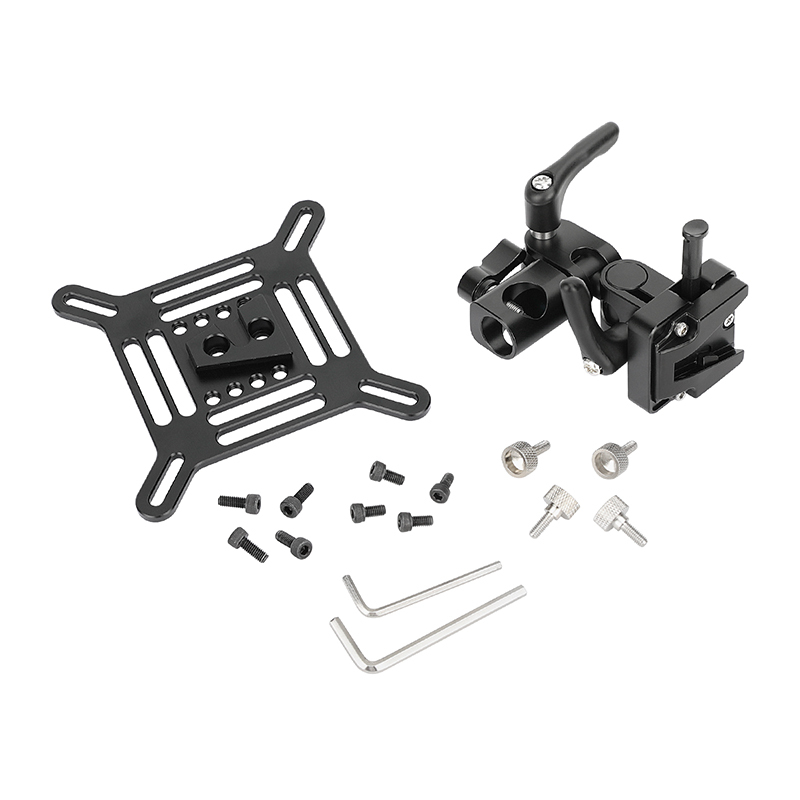 CAMVATE Adjustable VESA Monitor Mount with Quick Release V-Lock to C-Stand/Baby Pin Adapter