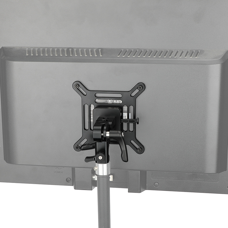 CAMVATE Adjustable VESA Monitor Mount with Quick Release V-Lock to C-Stand/Baby Pin Adapter