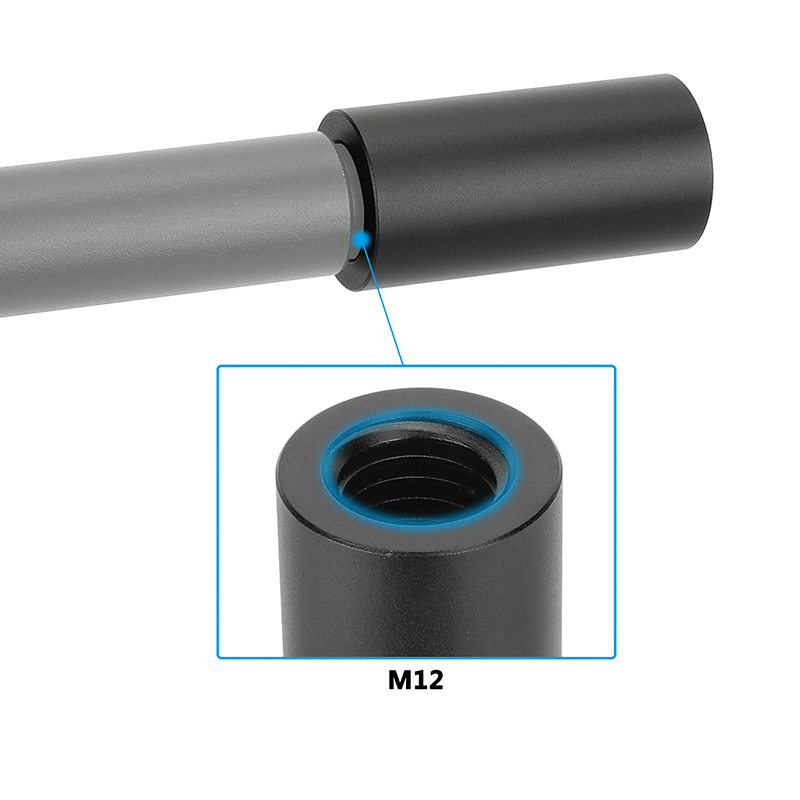 CAMVATE Short 19mm Rod with M12 Thread & 6.5mm Hole (1.5")