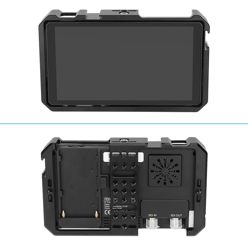 CAMVATE Full Monitor Cage for FeelWorld CUT6 CUT6S 6" 4K HDMI Touchscreen Monitors/ Recorders