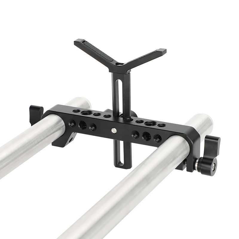 CAMVATE 19mm Studio Rod Clamp with Y-Shaped Lens Support
