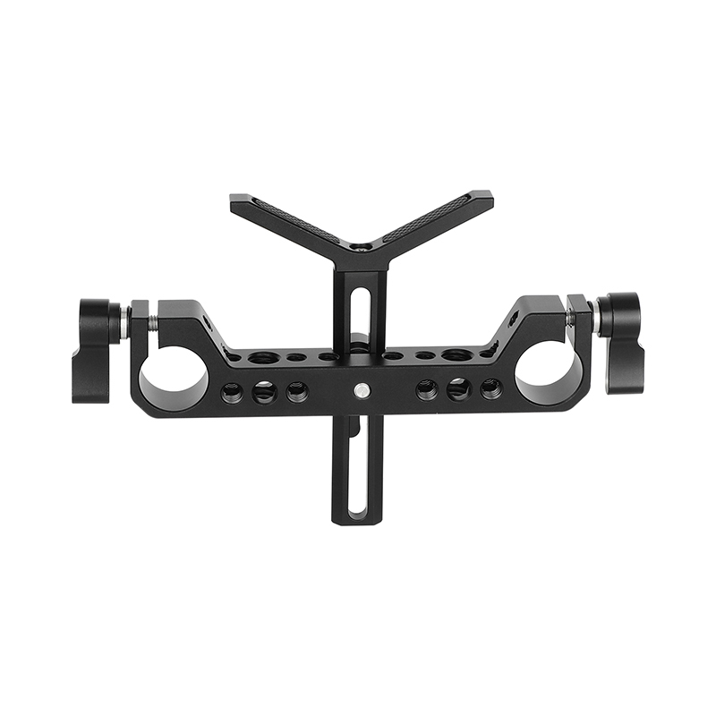 CAMVATE 19mm Studio Rod Clamp with Y-Shaped Lens Support
