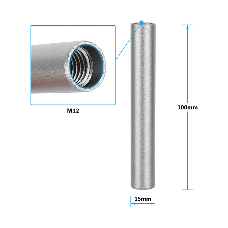 CAMVATE 15mm Aluminum Rod Pair (Titanium Color, 3.94")