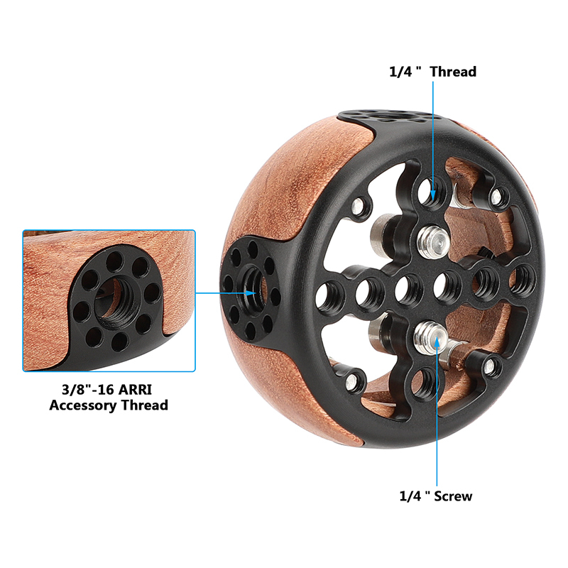 CAMVATE Arca-Swiss Style Wooden Handgrip (Round)