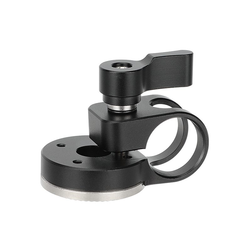 CAMVATE 19mm Rod Clamp with ARRI-Style Rosette (Black Locking Knob)