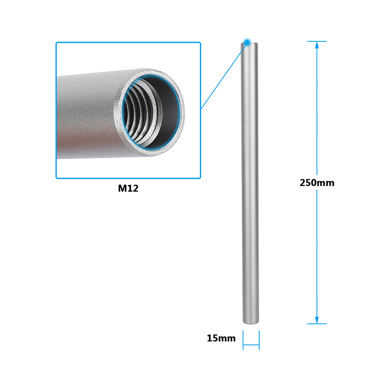 CAMVATE 15mm Aluminum Rod Pair (Titanium Color, 9.84")