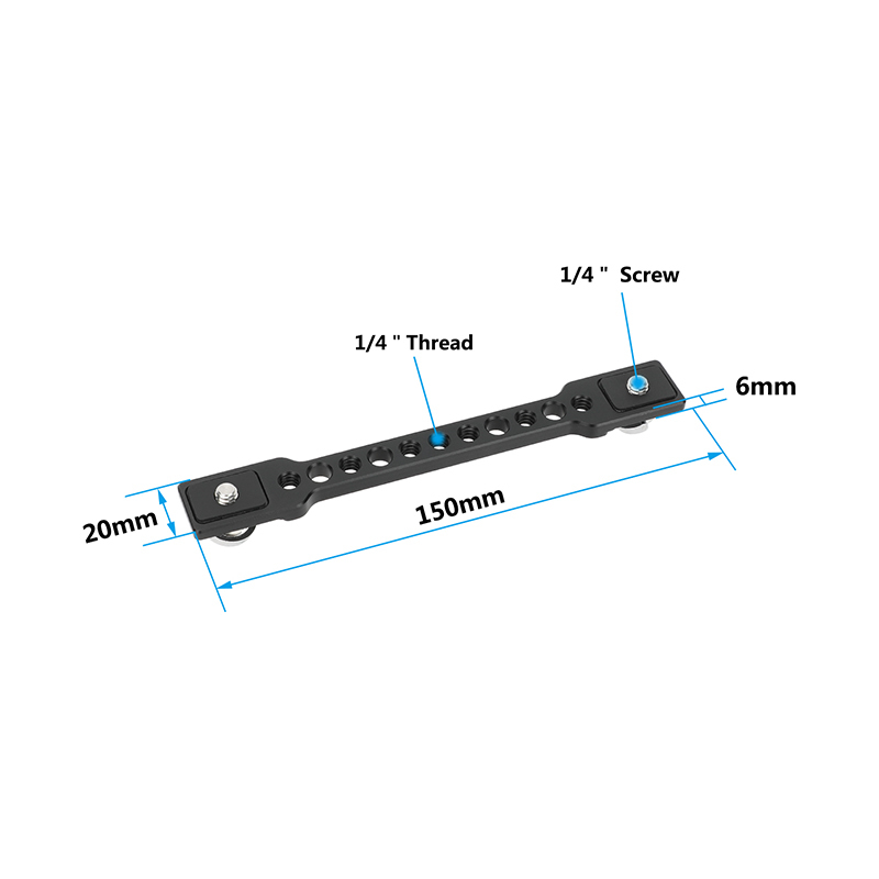 CAMVATE Bar Arm with Dual 1/4"-20 Camera Screw Mount
